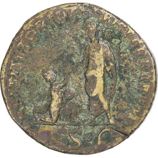 Hadrian,
 
 sestertius,
 
 120-121