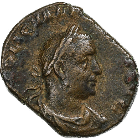 Valerián I,
 
 sestertius,
 
 254