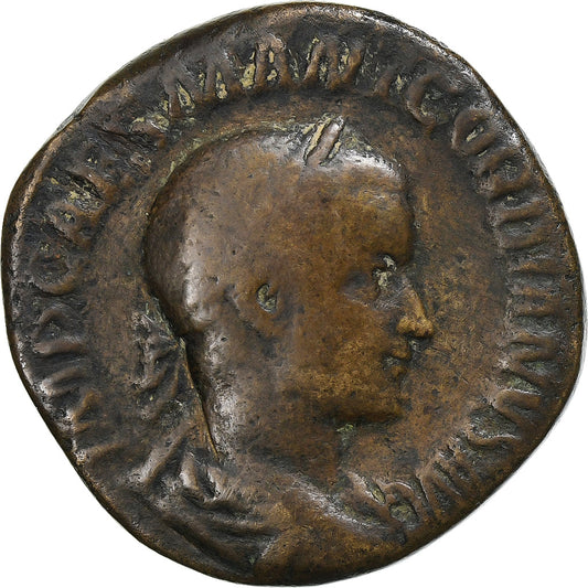 Gordius III,
 
 sestertius,
 
 238-239