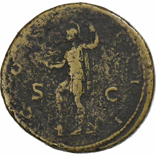 Hadrian,
 
 sestertius,
 
 125-127