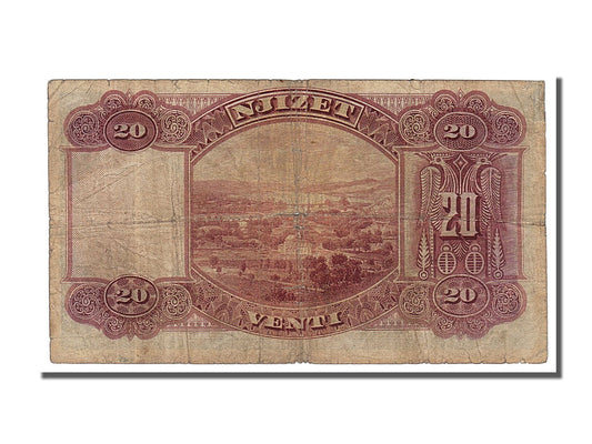 bankovka, 
  
  Albánsko, 
  
  20 Franc Ari