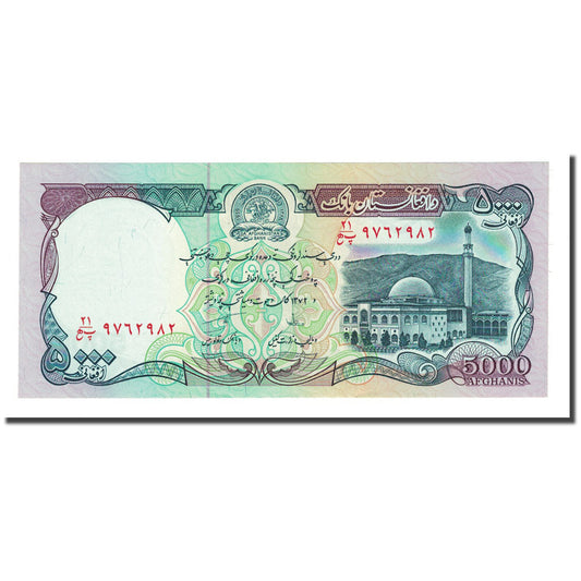 bankovka,
 
 Afganistan,
 
 5000 Afgancov