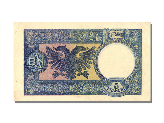 bankovka, 
  
  Albánsko, 
  
  5 frankov