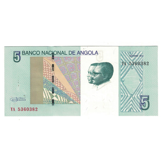 bankovka, 
  
  Angola, 
  
  5 Kwanz