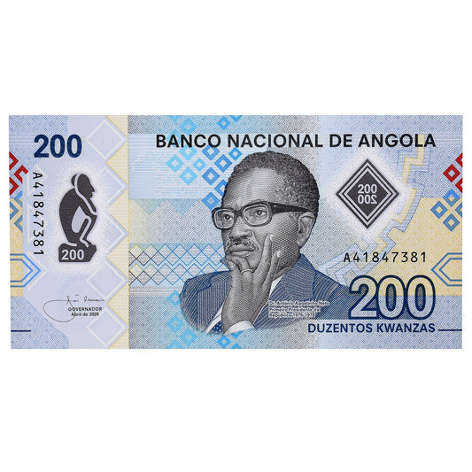 bankovka, 
  
  Angola, 
  
  200 Kwanz