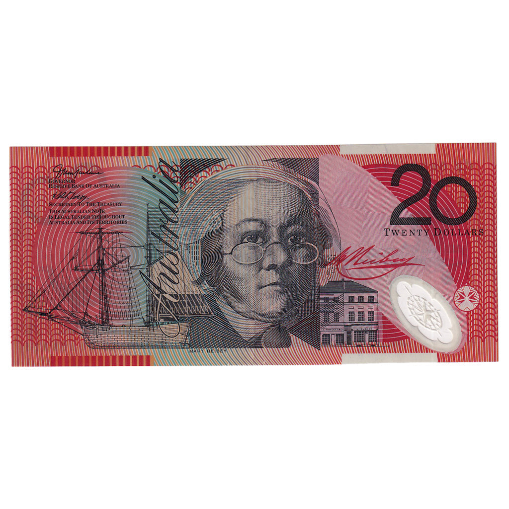 bankovka,
 
 Austrália,
 
 20 dolárov