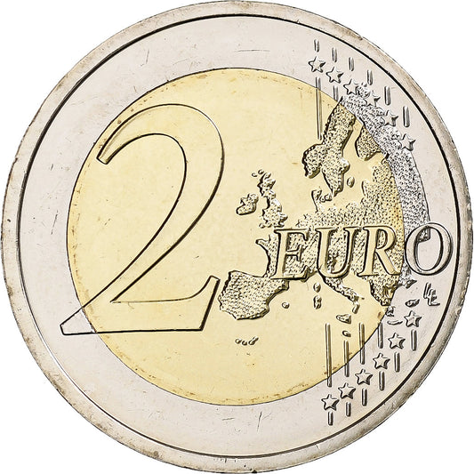 slovenský, 
  
  2 eurá, 
  
  25. Jahrestag der Republik
