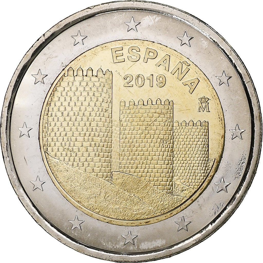 španielčina,
 
 2 eurá,
 
 2019