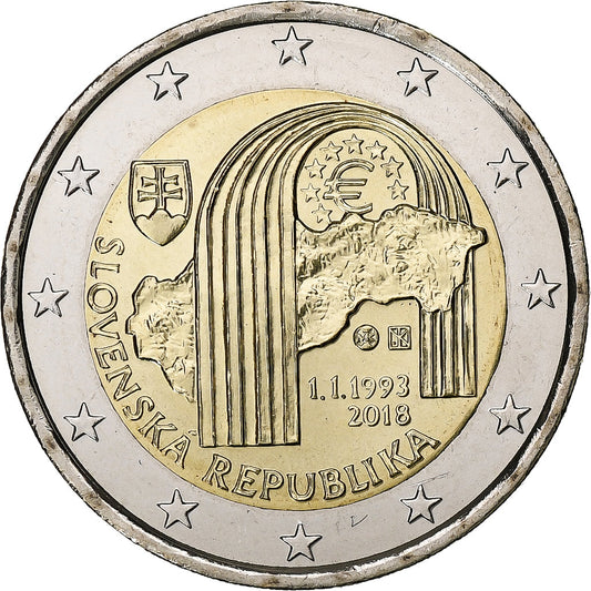slovenský,
 
 2 eurá,
 
 2018