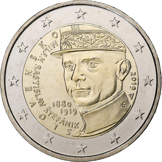 slovenský,
 
 2 eurá,
 
 2019