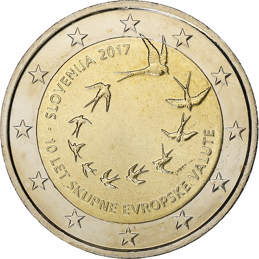 Slovinsko,
 
 2 eurá,
 
 2017