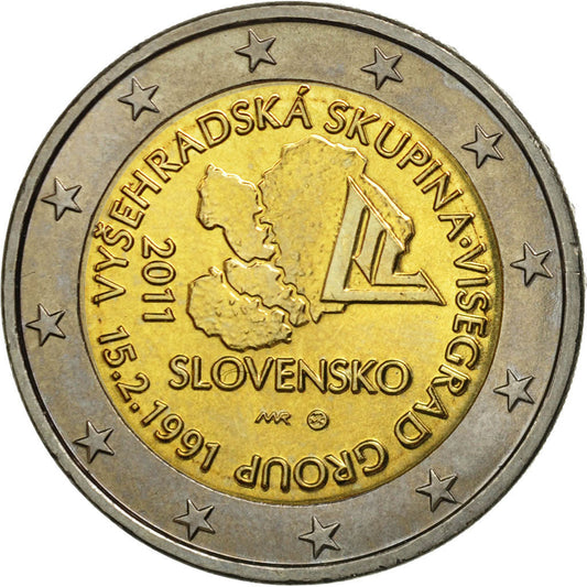 slovenský,
 
 2 eurá,
 
 Vyšehrad