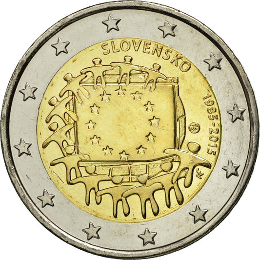 slovenský,
 
 2 eurá,
 
 Vlajka