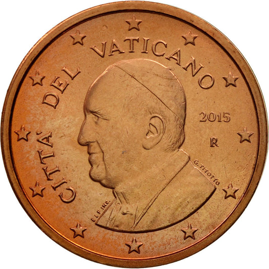 VATIKÁNSKY STÁNOK, 
  
  2 euro centy, 
  
  2015