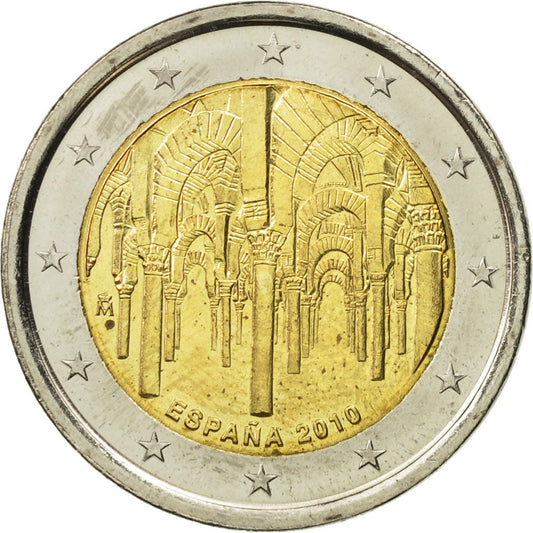 španielčina,
 
 2 eurá,
 
 Cord