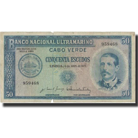 bankovka,
 
 Kapverdy,
 
 50 escudo