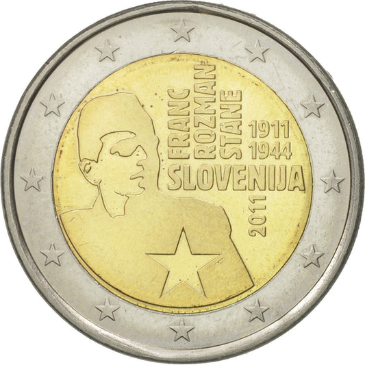 Slovinsko,
 
 2 eurá,
 
 Frank Razman