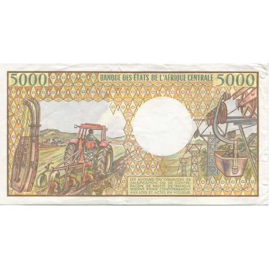 bankovka,
 
 Stredoafrická republika,
 
 5 000 frankov
