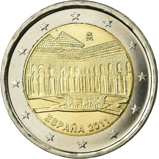 španielčina,
 
 2 eurá,
 
 2011