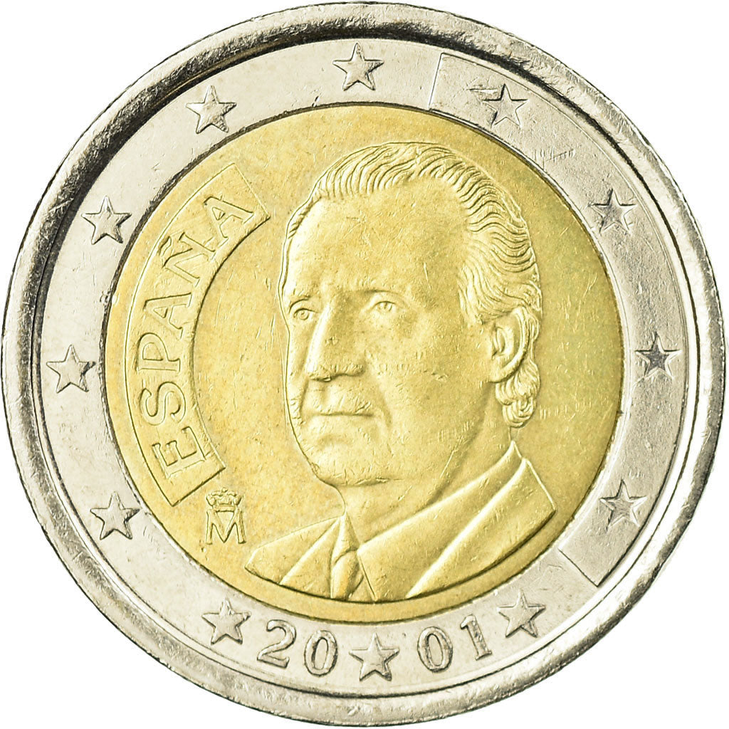 španielčina,
 
 2 eurá,
 
 2001