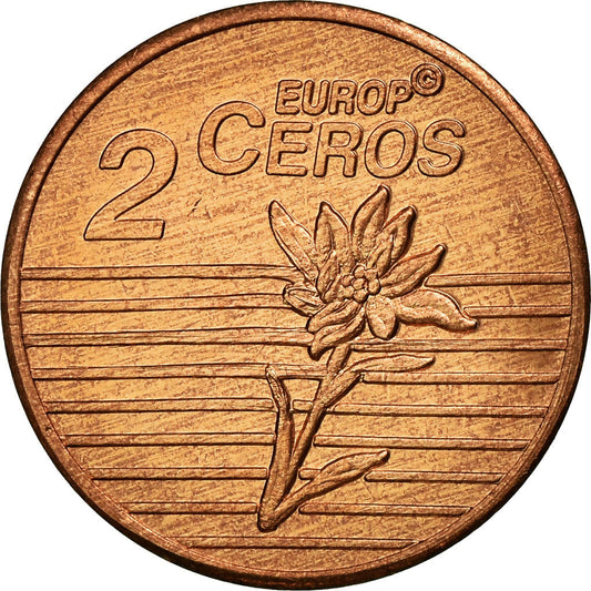Švajčiarsko,
 
 2 euro centy,
 
 2003