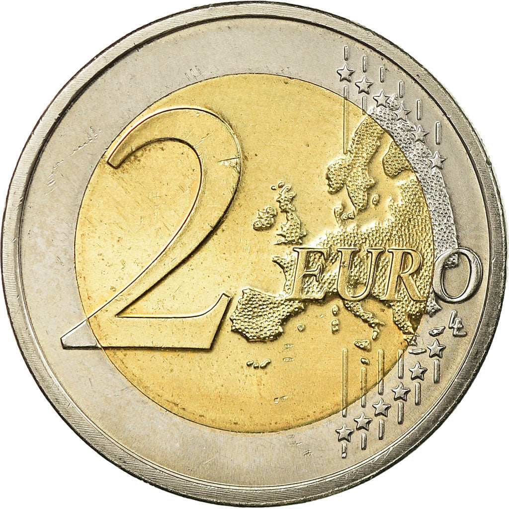 Slovinsko, 
  
  2 eurá, 
  
  500. Narodeniny Primoza Tubara