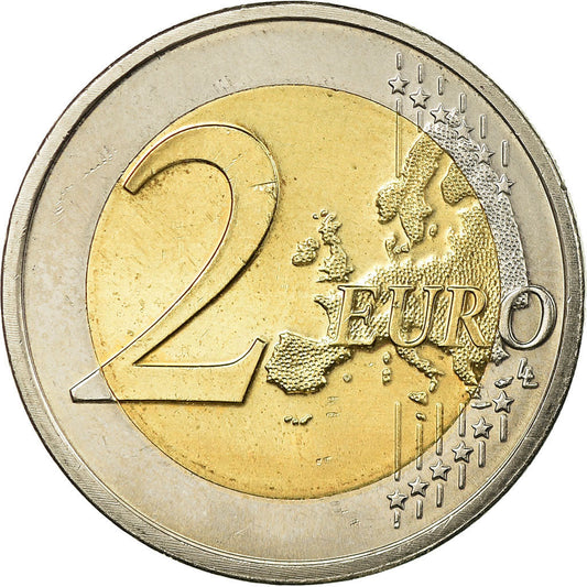 Slovinsko, 
  
  2 eurá, 
  
  500. Narodeniny Primoza Tubara