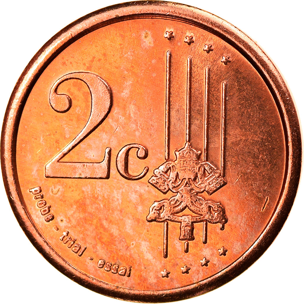 Vatikán,
 
 2 euro centy,
 
 Typ 3