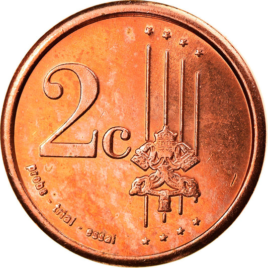Vatikán,
 
 2 euro centy,
 
 Typ 3