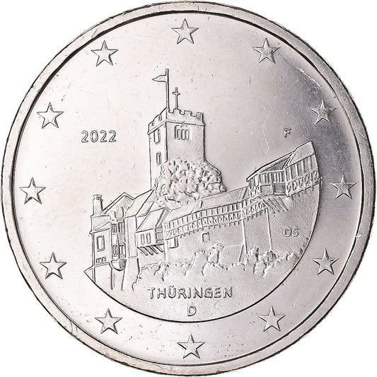Nemecko,
 
 2 eurá,
 
 Durínsko